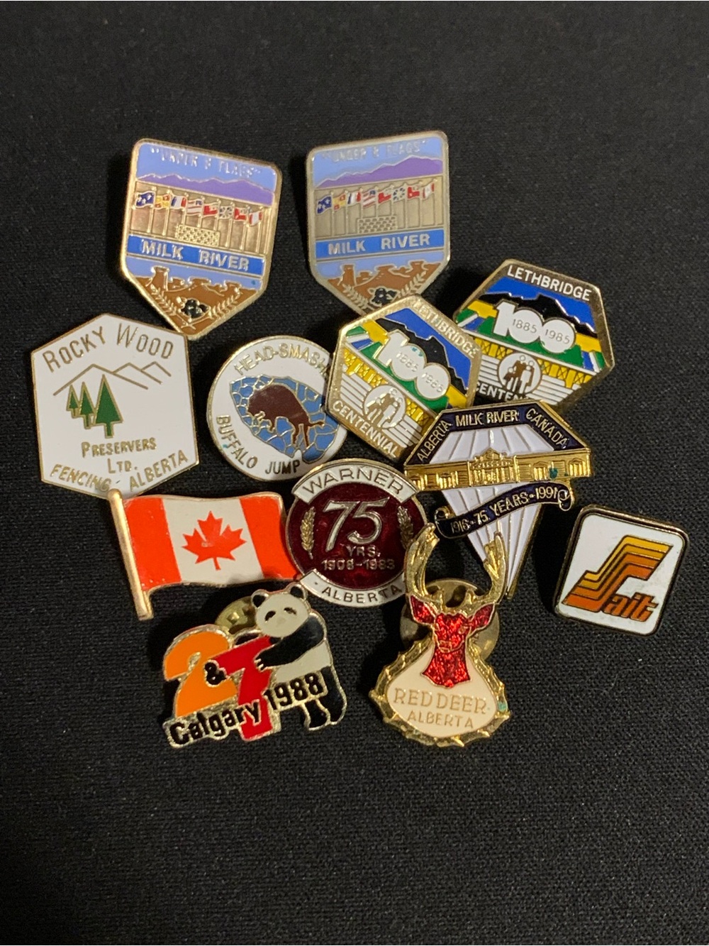 Vintage Alberta Canada Enamel Lapel Pin Lot - Alberta & Canadian - Picture 2 of 7